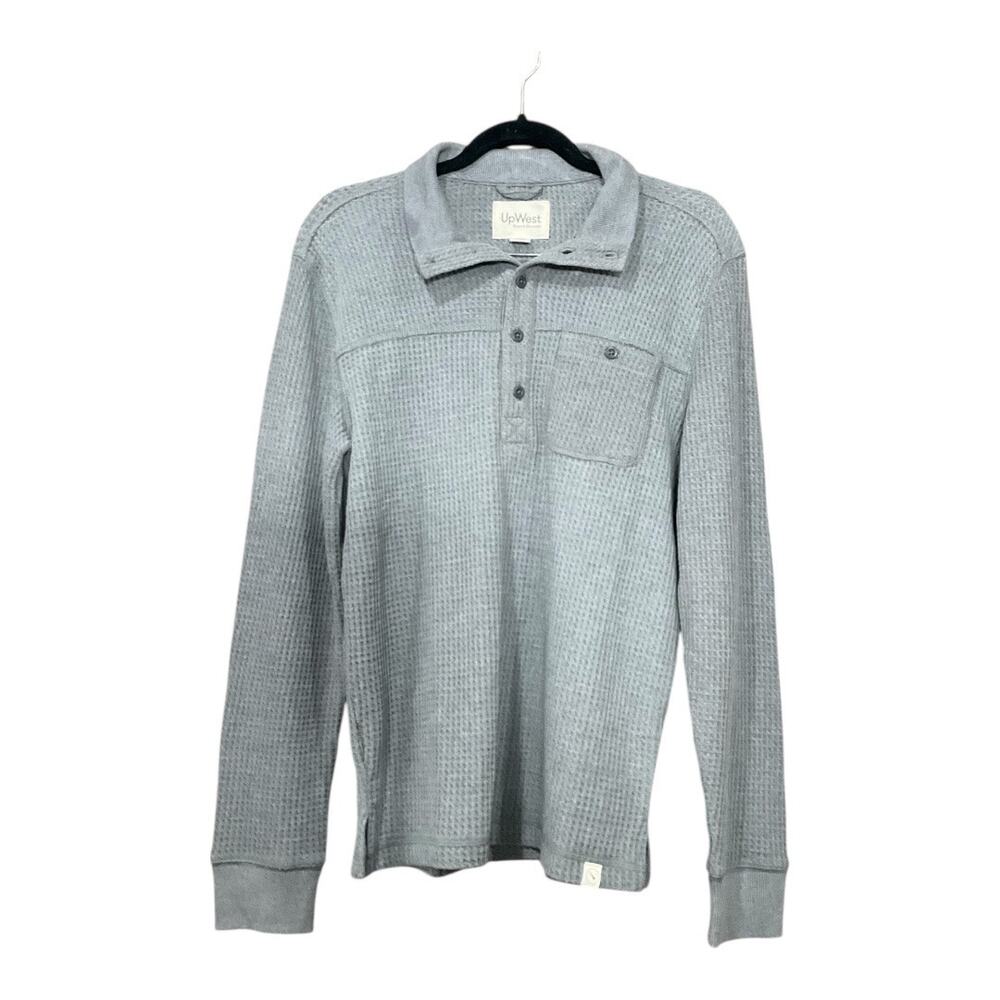 Upwest Waffle Knit Pullovee Men XS Gray NWT